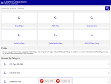 Tablet Screenshot of lakshmicorporations.com